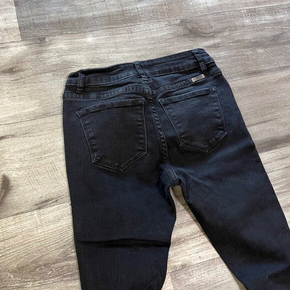 Kancan Distressed High Rise Denim Skinny Jeans Light Black Women’s Size 24 - Picture 5 of 10